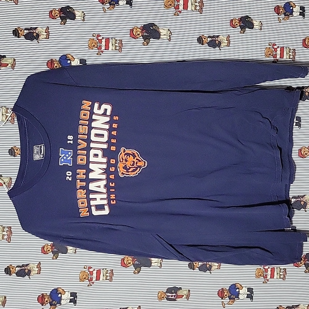 Chicago Bears 2018 North Division Champions Longsleeve Shirt Player Lineup Med